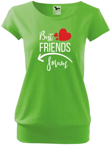 Dámské tričko Best friends forever srdce #2