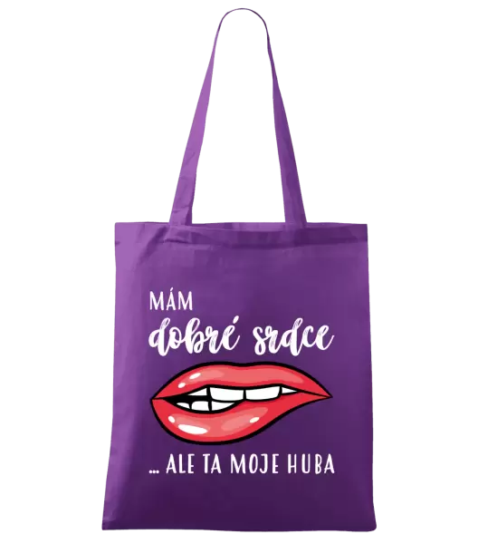 Látková taška Mám dobré srdce, ale ta moje huba