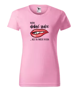 Dámské tričko Malfini Basic Mám dobré srdce, ale ta moje huba