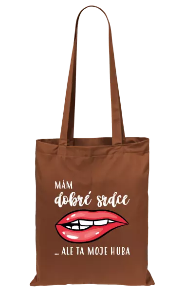 Látková taška Mám dobré srdce, ale ta moje huba