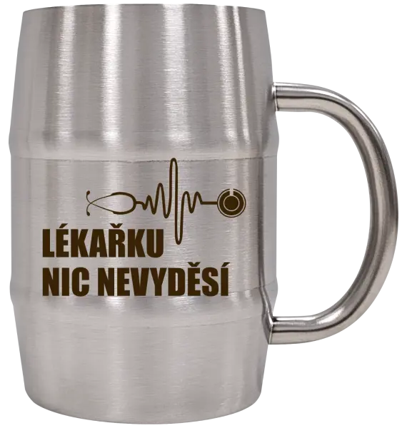 Nerezový chladicí půllitr Lékařku nic nevyděsí