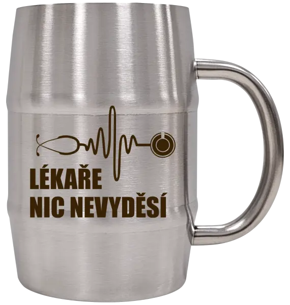 Nerezový chladicí půllitr Lékaře nic nevyděsí