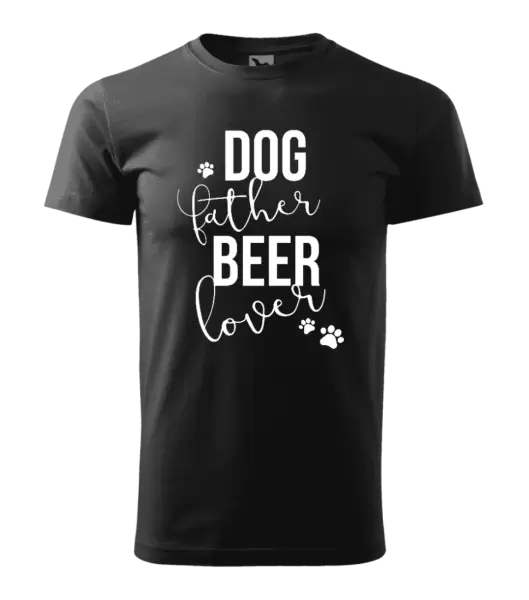 Pánské tričko Dog father, beer lover