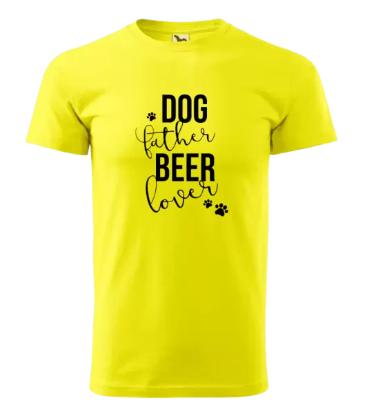 Pánské tričko Dog father, beer lover