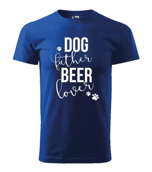 Pánské tričko Dog father, beer lover