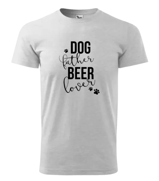 Pánské tričko Dog father, beer lover