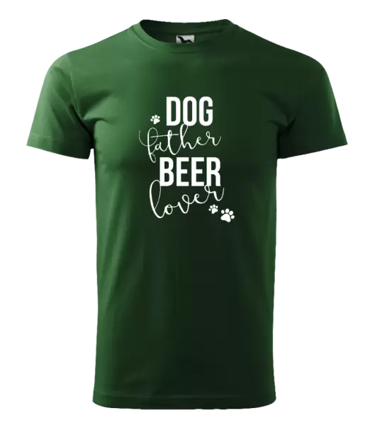Pánské tričko Dog father, beer lover