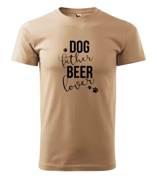 Pánské tričko Dog father, beer lover