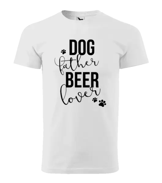 Pánské tričko Dog father, beer lover