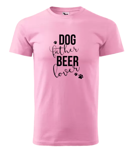 Pánské tričko Dog father, beer lover