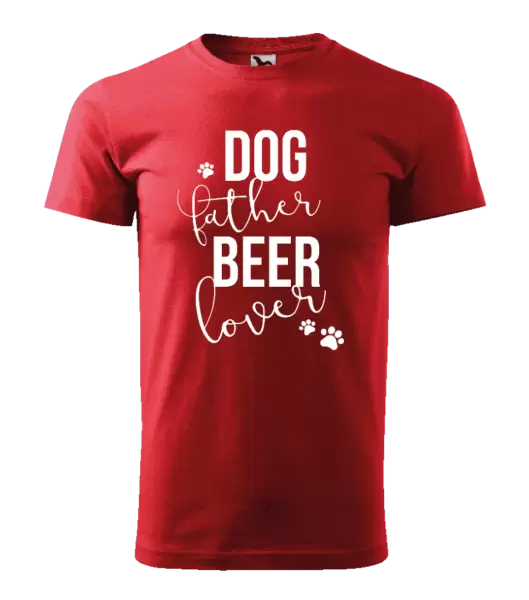 Pánské tričko Dog father, beer lover