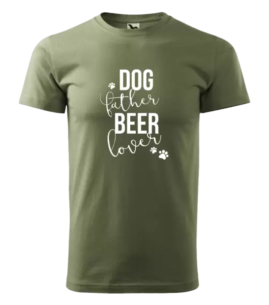 Pánské tričko Dog father, beer lover