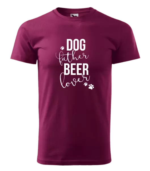 Pánské tričko Dog father, beer lover