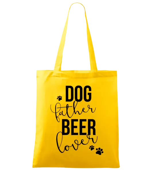Látková taška Dog father, beer lover