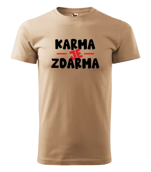 Pánské tričko Karma je zdarma