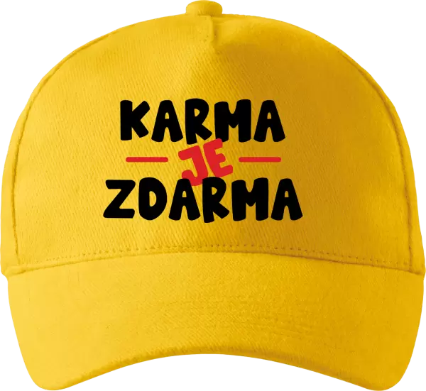 Kšiltovka Karma je zdarma