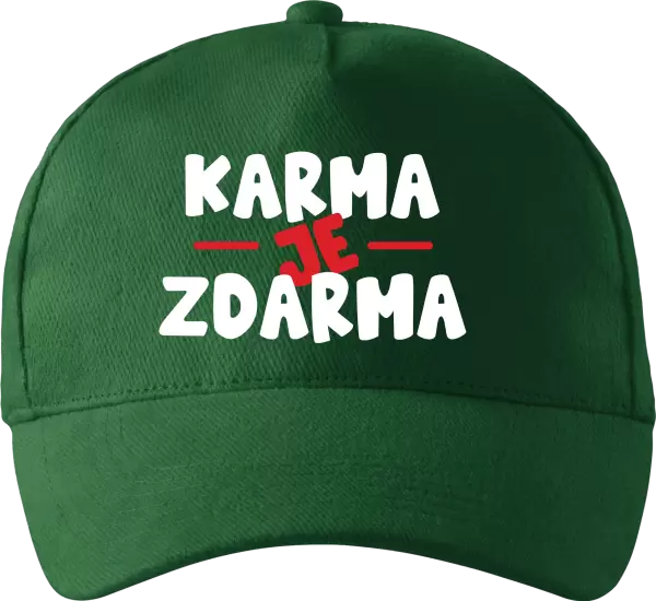 Kšiltovka Karma je zdarma