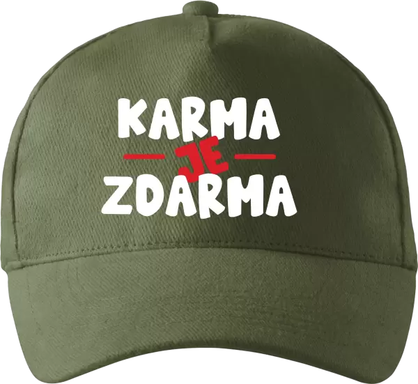Kšiltovka Karma je zdarma