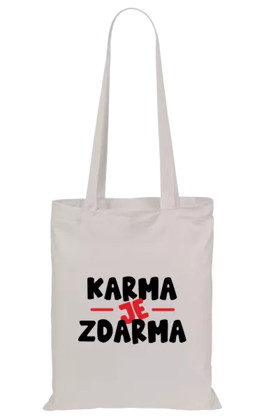 Látková taška Karma je zdarma