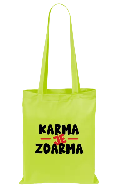 Látková taška Karma je zdarma