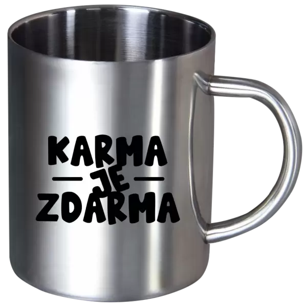 Nerezový hrnek Karma je zdarma