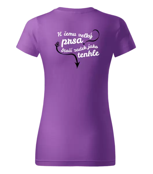 Dámské tričko K čemu velký prsa, stačí zadek jako tenhle