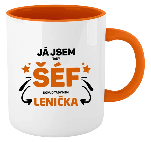 Hrnek Já jsem tady šéf, dokud tady není jméno.