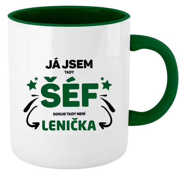 Hrnek Já jsem tady šéf, dokud tady není jméno.