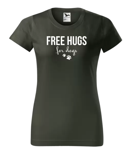 Dámské tričko Free hugs for dogs