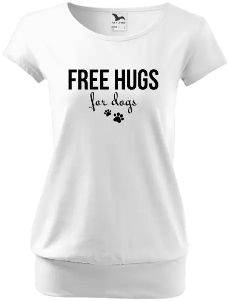 Dámské tričko Free hugs for dogs