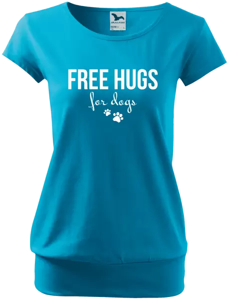 Dámské tričko Free hugs for dogs