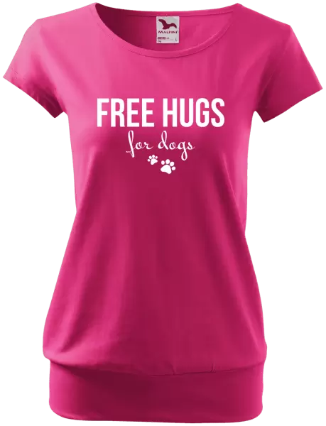 Dámské tričko Free hugs for dogs