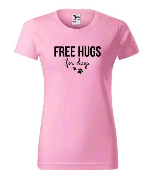 Dámské tričko Free hugs for dogs