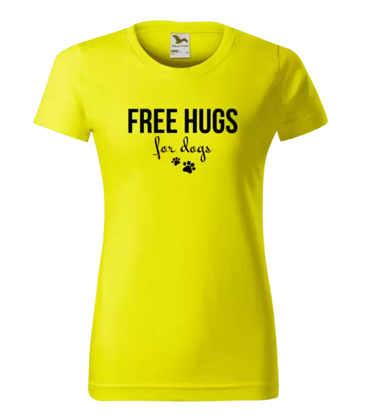 Dámské tričko Free hugs for dogs
