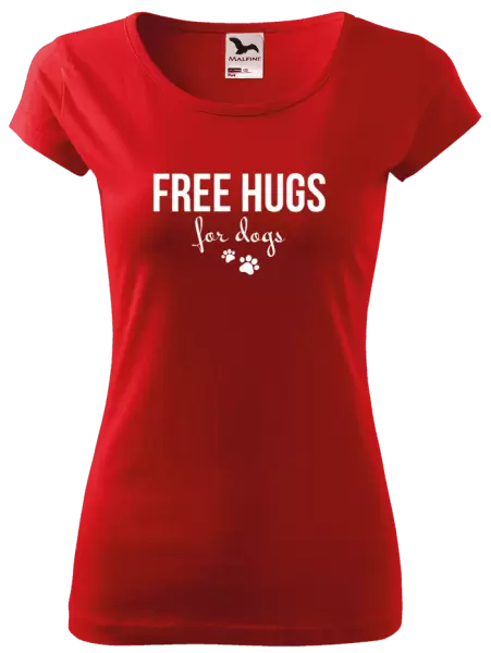 Dámské tričko Free hugs for dogs