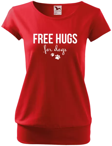 Dámské tričko Free hugs for dogs