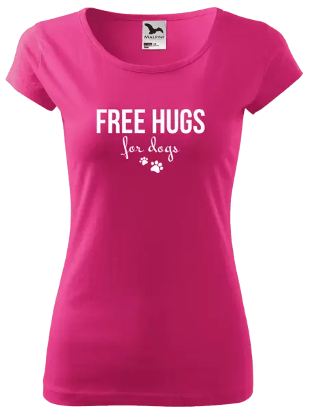 Dámské tričko Free hugs for dogs