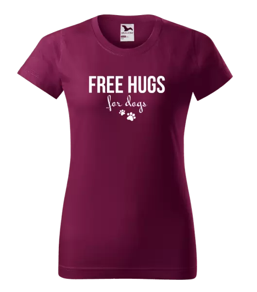 Dámské tričko Free hugs for dogs