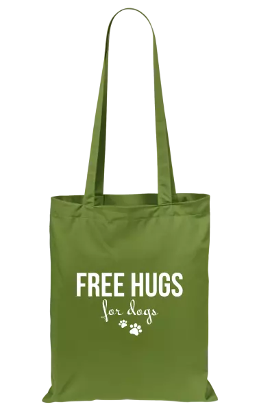 Látková taška Free hugs for dogs