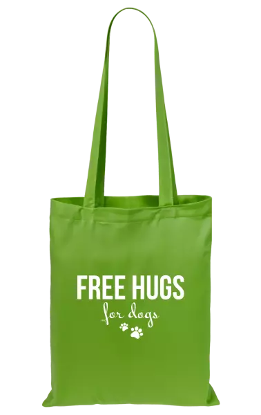 Látková taška Free hugs for dogs