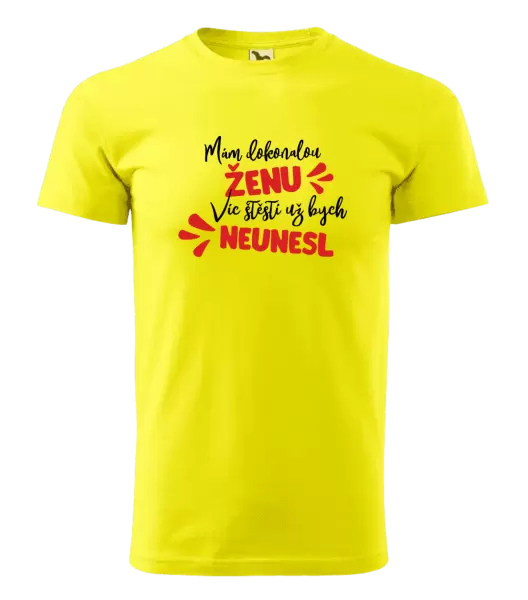 Pánské tričko Mám dokonalou ženu, víc štěstí už bych neunesl