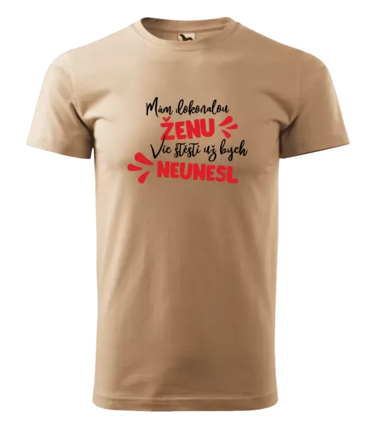 Pánské tričko Mám dokonalou ženu, víc štěstí už bych neunesl