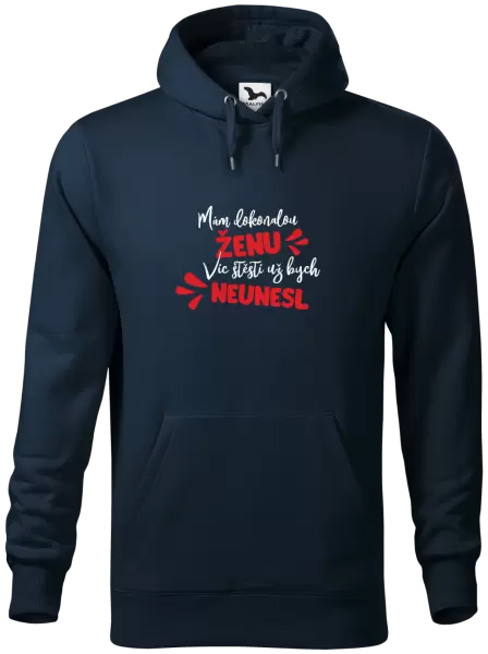 Pánská mikina Mám dokonalou ženu, víc štěstí už bych neunesl