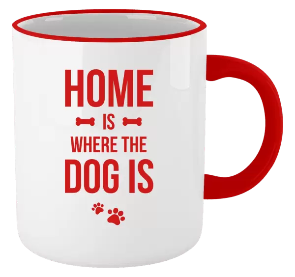 Hrnček Home is where the dog is