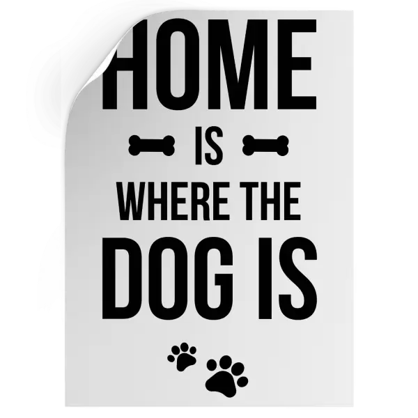 Samolepka Home is where the dog is