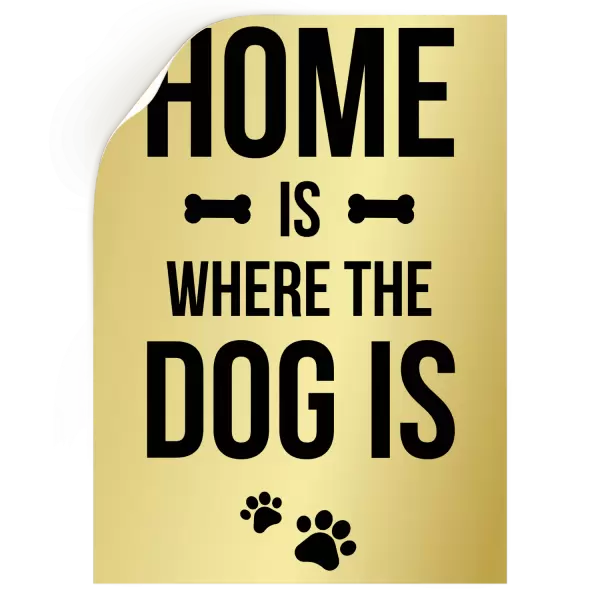 Samolepka Home is where the dog is