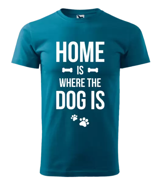 Pánske tričko Home is where the dog is