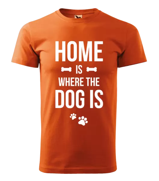 Pánské tričko Home is where the dog is