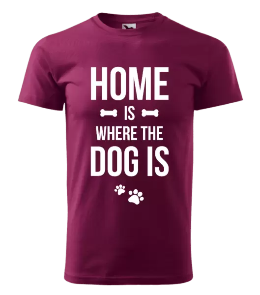 Pánske tričko Home is where the dog is