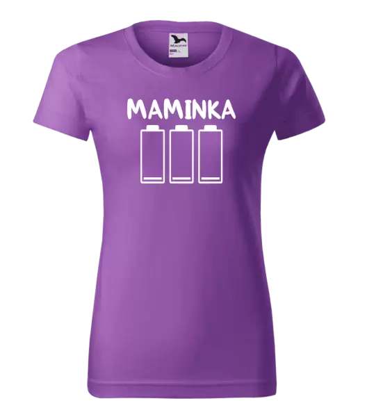Dámské tričko Maminka - vybité baterie